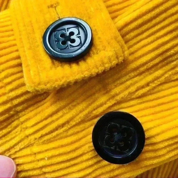 LIZ CLAIBORNE YELLOW CORDUROY SPRING JACKET SIZE  S - Picture 6 of 16